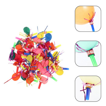 Party Wistles Noisemaker Balloon Musical Blow Outs Metallic Balloons Kids Blowouts