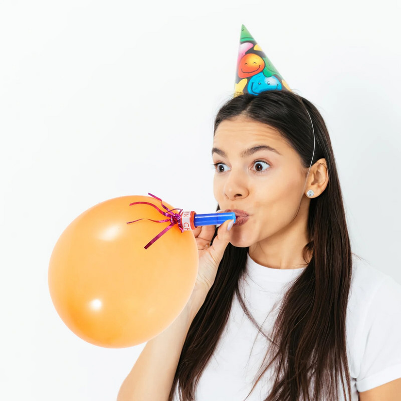 Парти свирки Noisemaker Балон Музикални издухвания Метални балони Детски издухвания