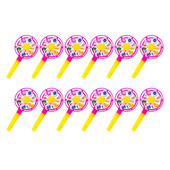 24 τμχ Whistle Windmill Pusku for Wall Horn Blue Birthday Ξύλινα Παιχνίδια Κότας Πλαστική Μουσική για Πουλιά