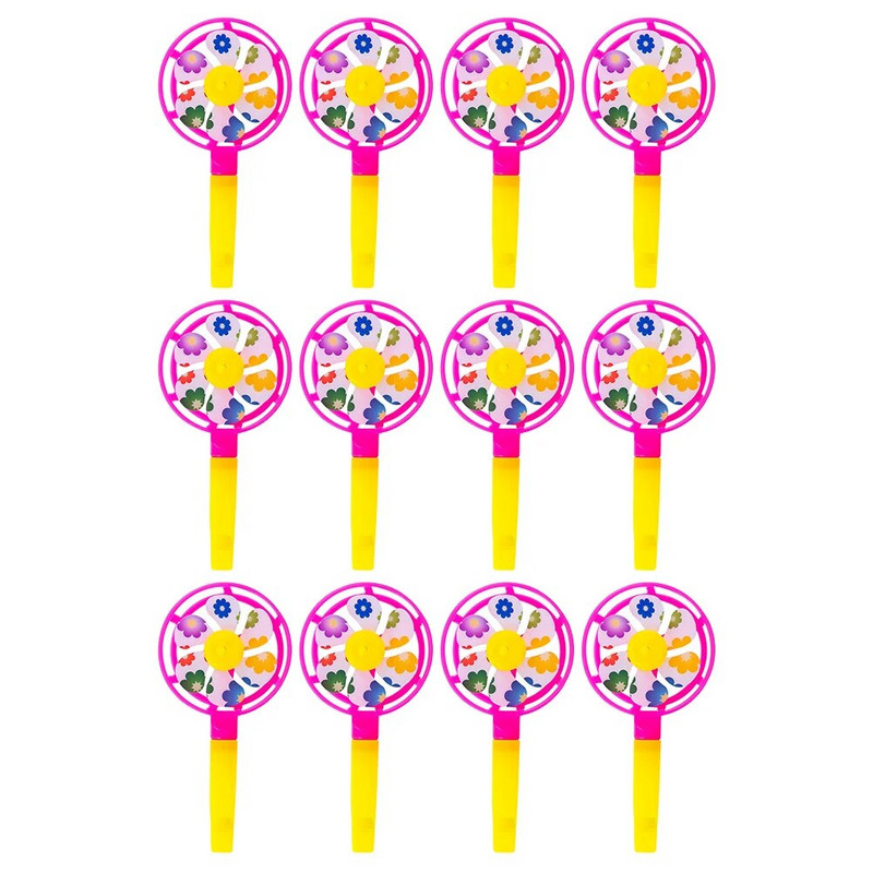 24 бр. Свирка Вятърна мелница Пуску за стенен рог Син рожден ден Дървени кокошки Играчки Пластмасова музика за птици