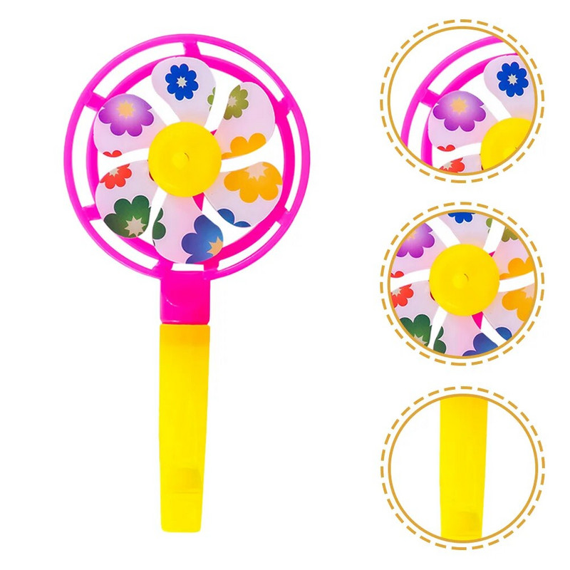 24 бр. Свирка Вятърна мелница Пуску за стенен рог Син рожден ден Дървени кокошки Играчки Пластмасова музика за птици