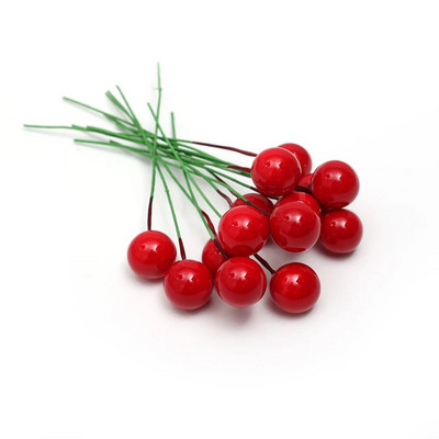 Veleprodaja Umjetne božićne bobice Lažne bobice Listovi božikovine Vijenac od loze Rattan Zimski kućni dekor Božićno drvce DIY Ukrasi