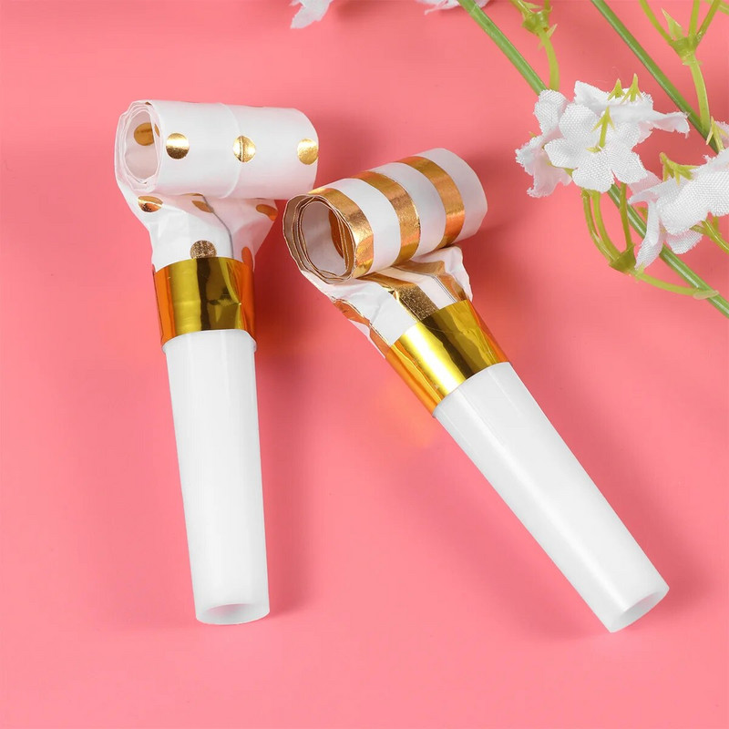 30Pcs Party Party Blowout Portable Kids Party Blowout Детски парти консумативи (златисти)