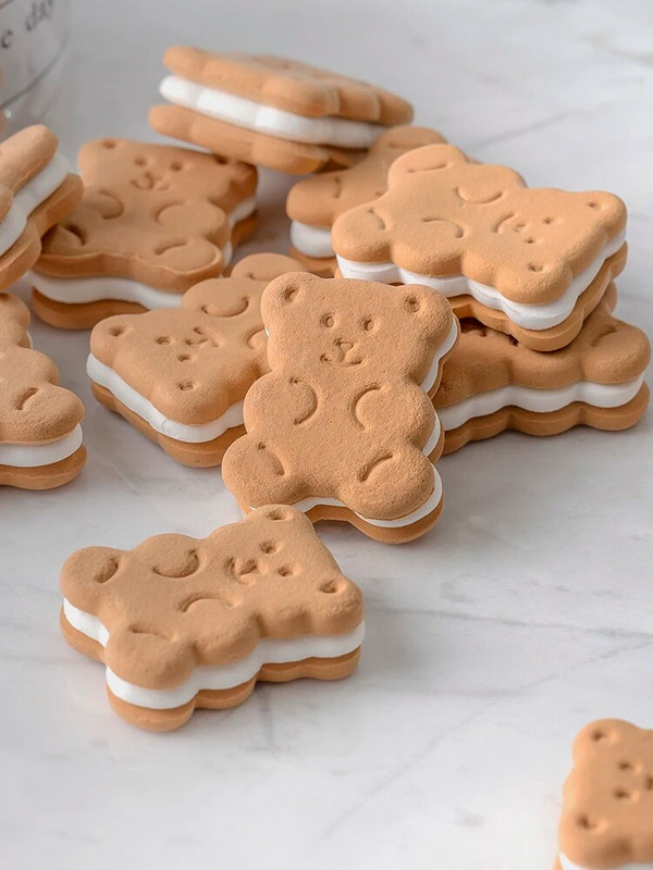 2vnt Kalėdiniai sausainiai modelio modeliavimas animacinis žaislas netikras pyragas desertinis stalas kūdikių gimtadienio desertų stalas dekoratyviniai papuošalai