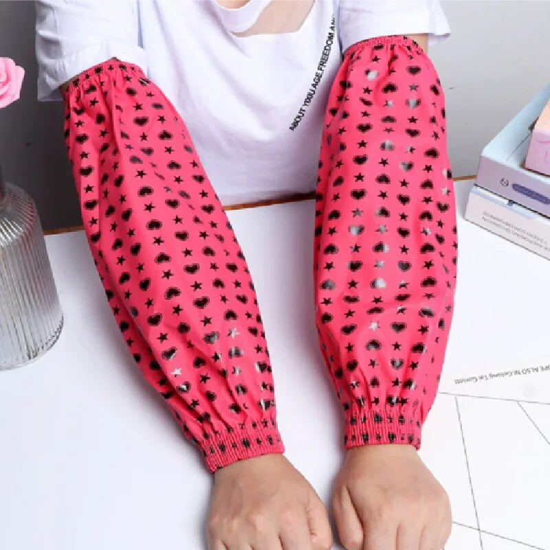 Ръкави от полиуретан за мъже и жени Водоустойчиви маслени ръкави за възрастни на точки Офис с щампа за кухня Работни ръкави за трудова застраховка