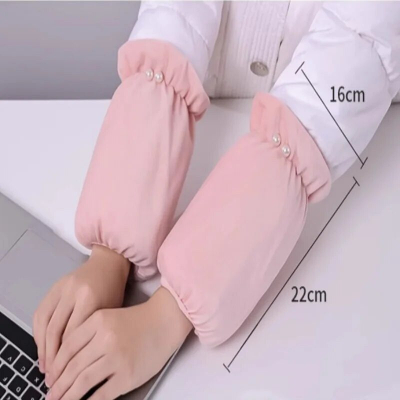 Чифт плюшен многоцветен дълъг свободен кухненски ръкав за ръце Устойчив на петна Кухненски домакински почистващ ръкав за готвене Градинарство