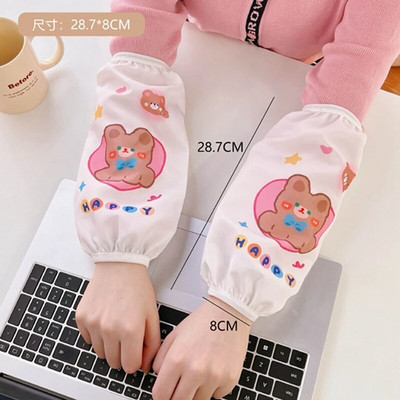 Kawaii Cartoon ujjatlan mandzsetta házimunka tisztítás szennyeződés elleni vízálló ujj ujj mandzsetta védelem konyhai kötény tartozékok