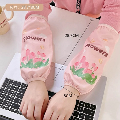 Kawaii Cartoon ujjatlan mandzsetta házimunka tisztítás szennyeződés elleni vízálló ujj ujj mandzsetta védelem konyhai kötény tartozékok