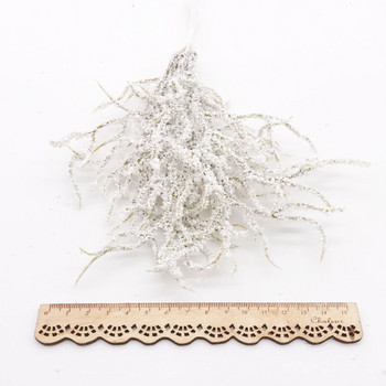 6 τμχ Τεχνητά λευκά φυτά χόρτου Τεχνητά λουλούδια για Χριστουγεννιάτικη διακόσμηση γάμου DIY scrapbooking Στεφάνι Ψεύτικα λουλούδια