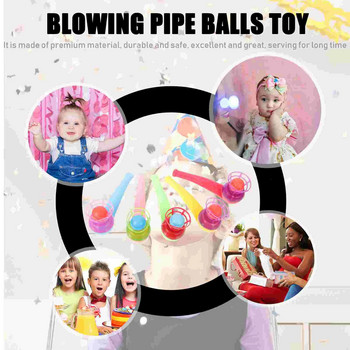 Игра с плаващи топки за издухване Смешни играчки с издухваща топка Свирки за баланс Детски парти сувенири