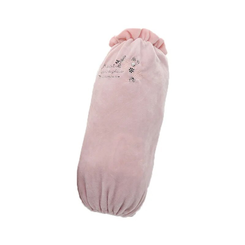 Korėjietiškos naujos moteriškos ilgos rankovės, siuvinėtos rožinės spalvos raštu, apsaugančios nuo užsiteršimo pliušiniu audiniu su rankovėmis namų biuro moteriškos rankovės LC498