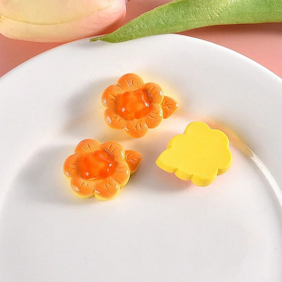 10PCS Блестящи сандвич бисквити серия кабошони от смола с плосък гръб за фиби Scrapbooking Направи си сам Аксесоари за декорация на бижута