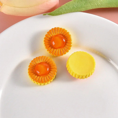 10PCS Блестящи сандвич бисквити серия кабошони от смола с плосък гръб за фиби Scrapbooking Направи си сам Аксесоари за декорация на бижута