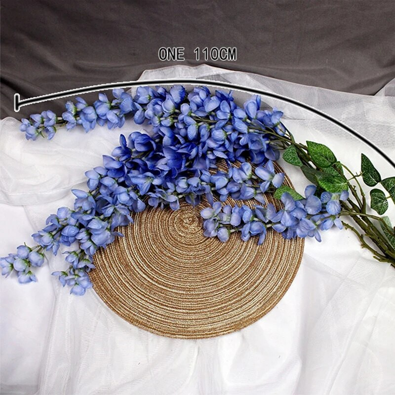 1 komad umjetnog cvijeća glicinije Viseći vijenac na otvorenom Vanjski ukras za vrtni luk za vjenčanje Dekoracija kućne zabave Lažni cvijet