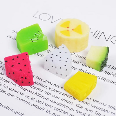 10 gab Kawaii Fruits Resin Miniature Food Art Supply Flatback Cabochon DIY hair Bow Center Scrapbooking Tālruņa dekorēšana