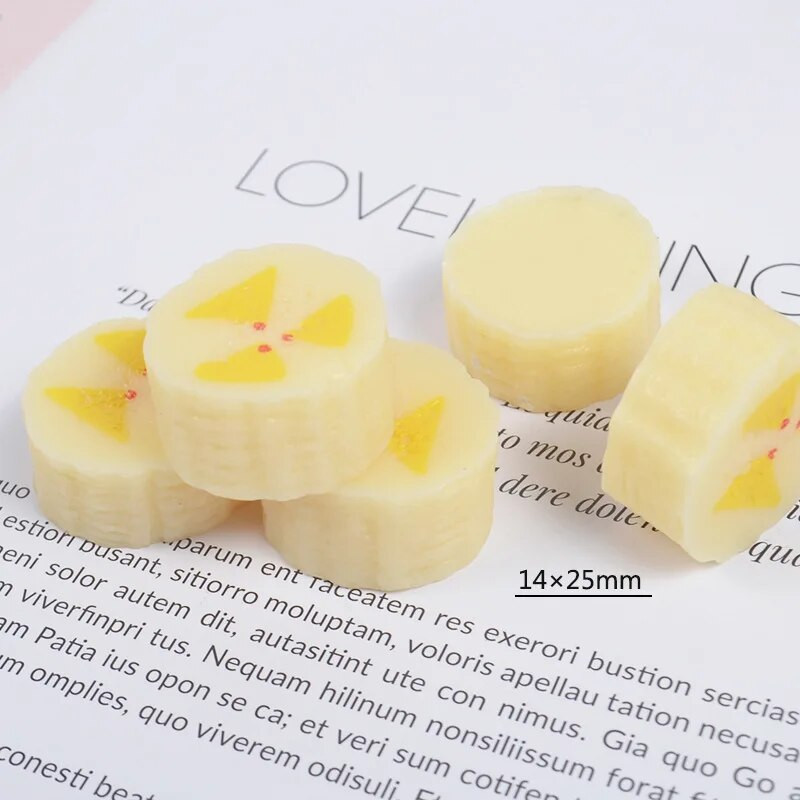 10 vnt Kawaii Fruits Resin Miniatiūriniai maisto meno reikmenys Flatback Cabochon DIY hair Bow Center Scrapbooking Telefono apdaila