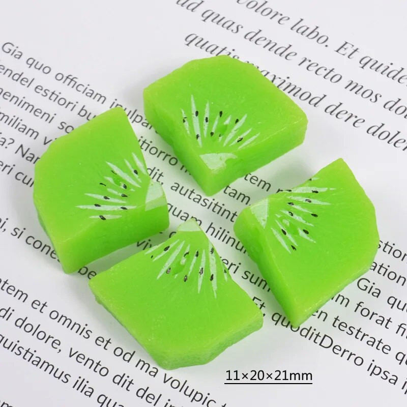 10 vnt Kawaii Fruits Resin Miniatiūriniai maisto meno reikmenys Flatback Cabochon DIY hair Bow Center Scrapbooking Telefono apdaila