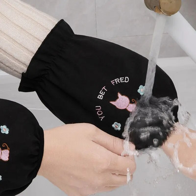 Vandeniui atspari, aliejui atspari rankovė moterims trumpa rudens žiemos apsauga nuo užsiteršimo suaugusiems, viršutinės rankovės, apsaugančios nuo užsiteršimo rankogaliais ZD71