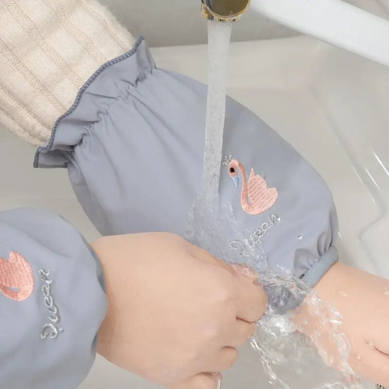 Водоустойчив Устойчив на масло ръкав за жени Къс Есен Зима Противообрастващи Ръкави за възрастни Защита на маншета против замърсяване ZD71