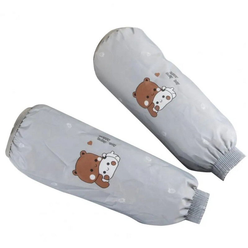 1 pora nuo užsiteršimo apsaugančių rankovių dangtelių, vandeniui atsparių mielų animacinių filmų raštų rankovių apsauga, purvui atspari, nešvarumams atspari rankų rankovė