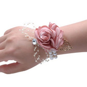 Λουλούδι καρπού Bridesmaid Sisters Group Wrist Flower γάμος διακόσμηση σπιτιού Κορσάζ με δώρο χεριών Παιδιά λουλούδι χεριού χορού