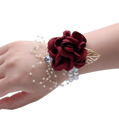 Λουλούδι καρπού Bridesmaid Sisters Group Wrist Flower γάμος διακόσμηση σπιτιού Κορσάζ με δώρο χεριών Παιδιά λουλούδι χεριού χορού