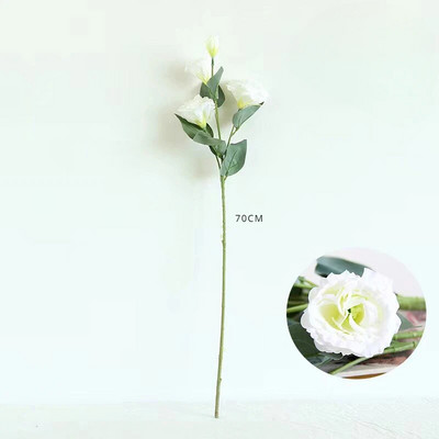 Valged kunstlilled valge teemaga Tikitud pallroosid Pulmasaali kaunistus Lilleseade Teejuhililled