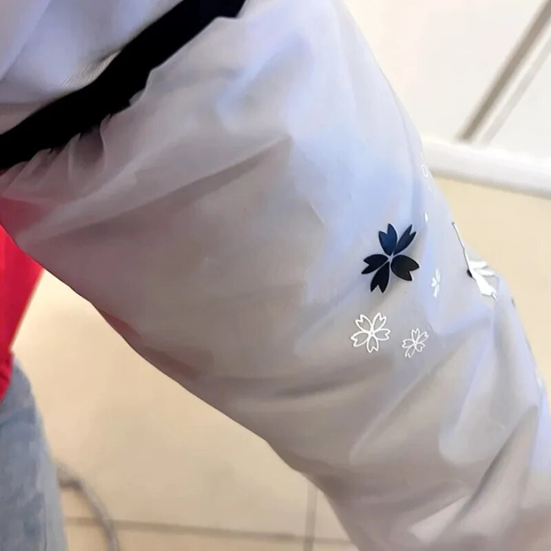 Átlátszó ujjatlan karikatúra nyomtatott aranyos olajálló vízálló ujjatlan karmandzsetta Otthoni háztartási konyhai tisztítóeszközök