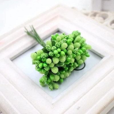 12 tk mini Bud tolmukad Pereaed Käsitsi valmistatud kunstlik kimp Pulmad Häid jõulukaunistusi DIY pärlite käsitöö võltslilled