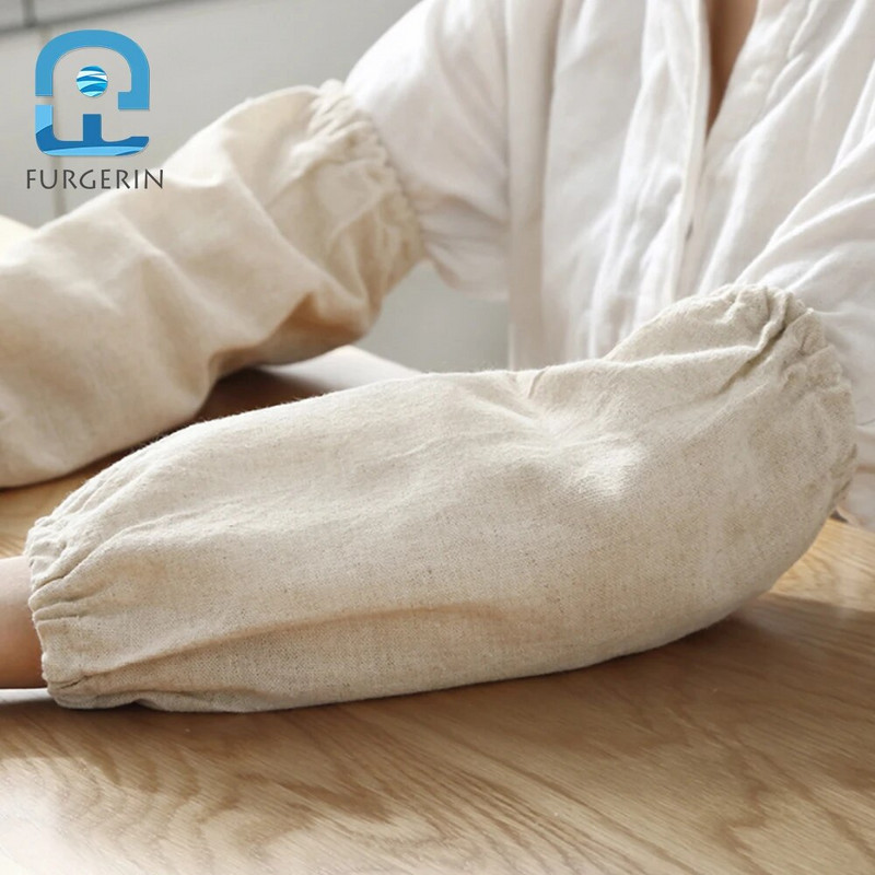 FURGERIN горен ръкав Маслоустойчив зимен кухненски горен ръкав памук и лен Аксесоари за почистване на дома