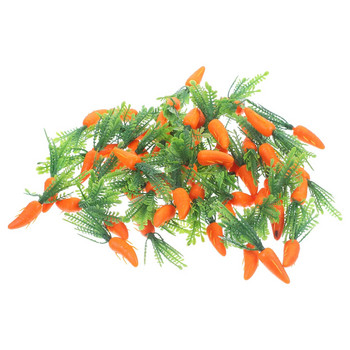 60 τεμ. Τεχνητά στηρίγματα καρότου Προσομοίωση Διακοσμητικά καρότου Ψεύτικα διακοσμητικά λαχανικά Διακόσμηση ψησίματος κέικ