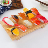 Minijature Umjetni lažni simulacija sushija Slatki pvc materijal Ribe kozice Kriške lososa Model Slikanje Rekviziti Pribor