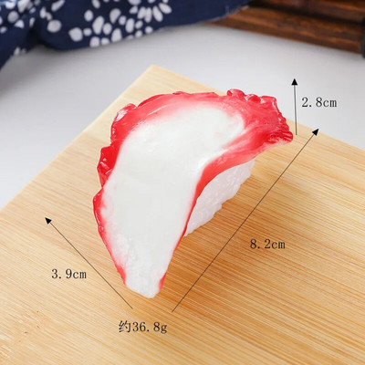 Minijature Umjetni lažni simulacija sushija Slatki pvc materijal Ribe kozice Kriške lososa Model Slikanje Rekviziti Pribor
