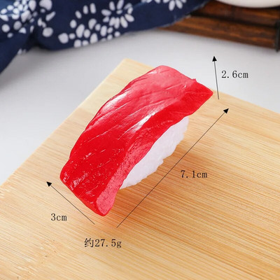 Minijature Umjetni lažni simulacija sushija Slatki pvc materijal Ribe kozice Kriške lososa Model Slikanje Rekviziti Pribor