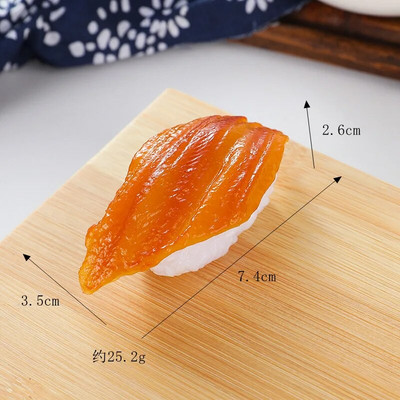 Minijature Umjetni lažni simulacija sushija Slatki pvc materijal Ribe kozice Kriške lososa Model Slikanje Rekviziti Pribor