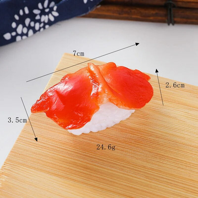Minijature Umjetni lažni simulacija sushija Slatki pvc materijal Ribe kozice Kriške lososa Model Slikanje Rekviziti Pribor