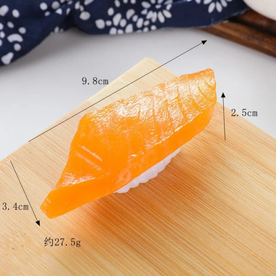 Minijature Umjetni lažni simulacija sushija Slatki pvc materijal Ribe kozice Kriške lososa Model Slikanje Rekviziti Pribor