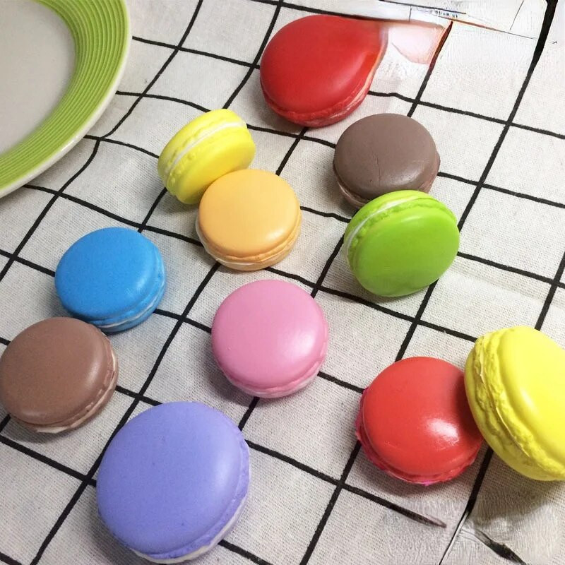 1 бр Симулация Macarons Храна Меки Десерти Фалшив хляб Торти Сватбени декорации Сладкарница Рецепция на хотела Оформление на дисплея Занаят