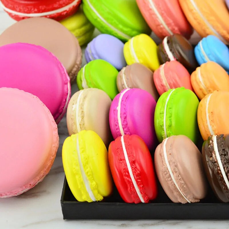 1 бр Симулация Macarons Храна Меки Десерти Фалшив хляб Торти Сватбени декорации Сладкарница Рецепция на хотела Оформление на дисплея Занаят