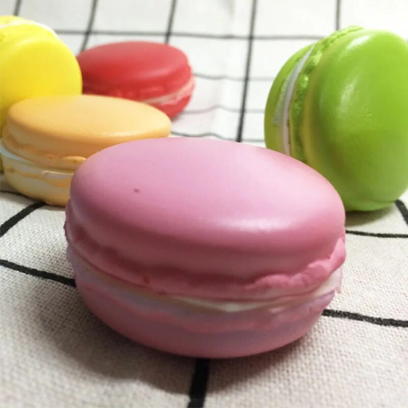 1 бр Симулация Macarons Храна Меки Десерти Фалшив хляб Торти Сватбени декорации Сладкарница Рецепция на хотела Оформление на дисплея Занаят