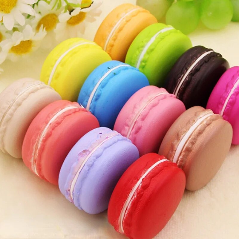 1 бр Симулация Macarons Храна Меки Десерти Фалшив хляб Торти Сватбени декорации Сладкарница Рецепция на хотела Оформление на дисплея Занаят