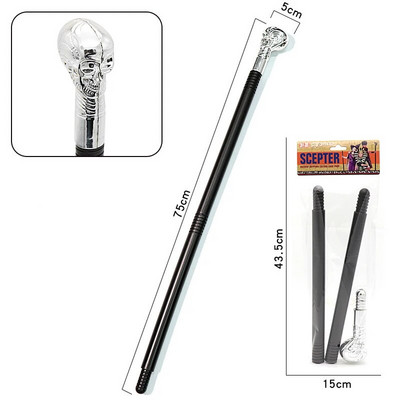Jucărie cu cap de șarpe de petrecere Craniu cu poftă Baghete magice ale regelui faraonului Noutate pentru copii, sceptru de cosplay în trei secțiuni, accesorii pentru costume baston