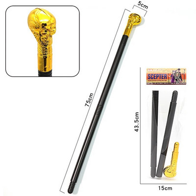 Jucărie cu cap de șarpe de petrecere Craniu cu poftă Baghete magice ale regelui faraonului Noutate pentru copii, sceptru de cosplay în trei secțiuni, accesorii pentru costume baston