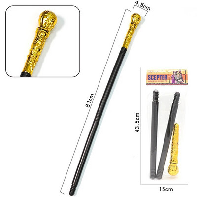 Jucărie cu cap de șarpe de petrecere Craniu cu poftă Baghete magice ale regelui faraonului Noutate pentru copii, sceptru de cosplay în trei secțiuni, accesorii pentru costume baston