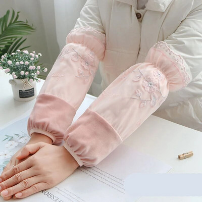 2024. Kreativne ženske zimske navlake s čipkom i vezom na rukavima protiv prljavštine za posao Ured navlake na rukavima na rukavima navlake za manžete LF445