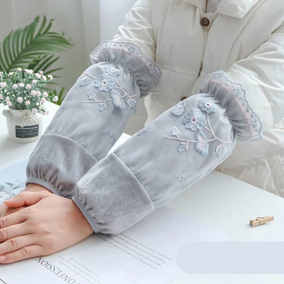 2024. Kreativne ženske zimske navlake s čipkom i vezom na rukavima protiv prljavštine za posao Ured navlake na rukavima na rukavima navlake za manžete LF445