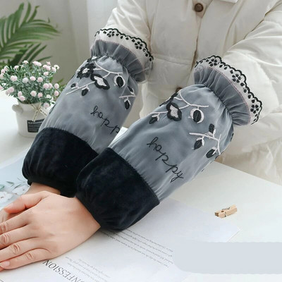 2024. Kreativne ženske zimske navlake s čipkom i vezom na rukavima protiv prljavštine za posao Ured navlake na rukavima na rukavima navlake za manžete LF445