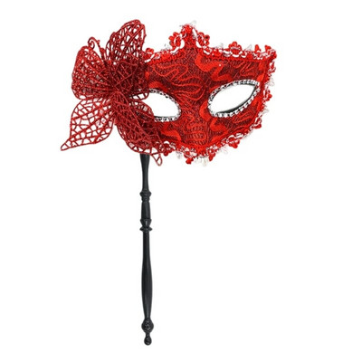 Mask Masquerade Evening Prom Mask Masquerade Mask with Holding Stick Half Face Mask for-Carnival