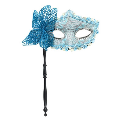 Mask Masquerade Evening Prom Mask Masquerade Mask with Holding Stick Half Face Mask for-Carnival