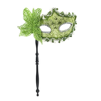 Mask Masquerade Evening Prom Mask Masquerade Mask with Holding Stick Half Face Mask for-Carnival